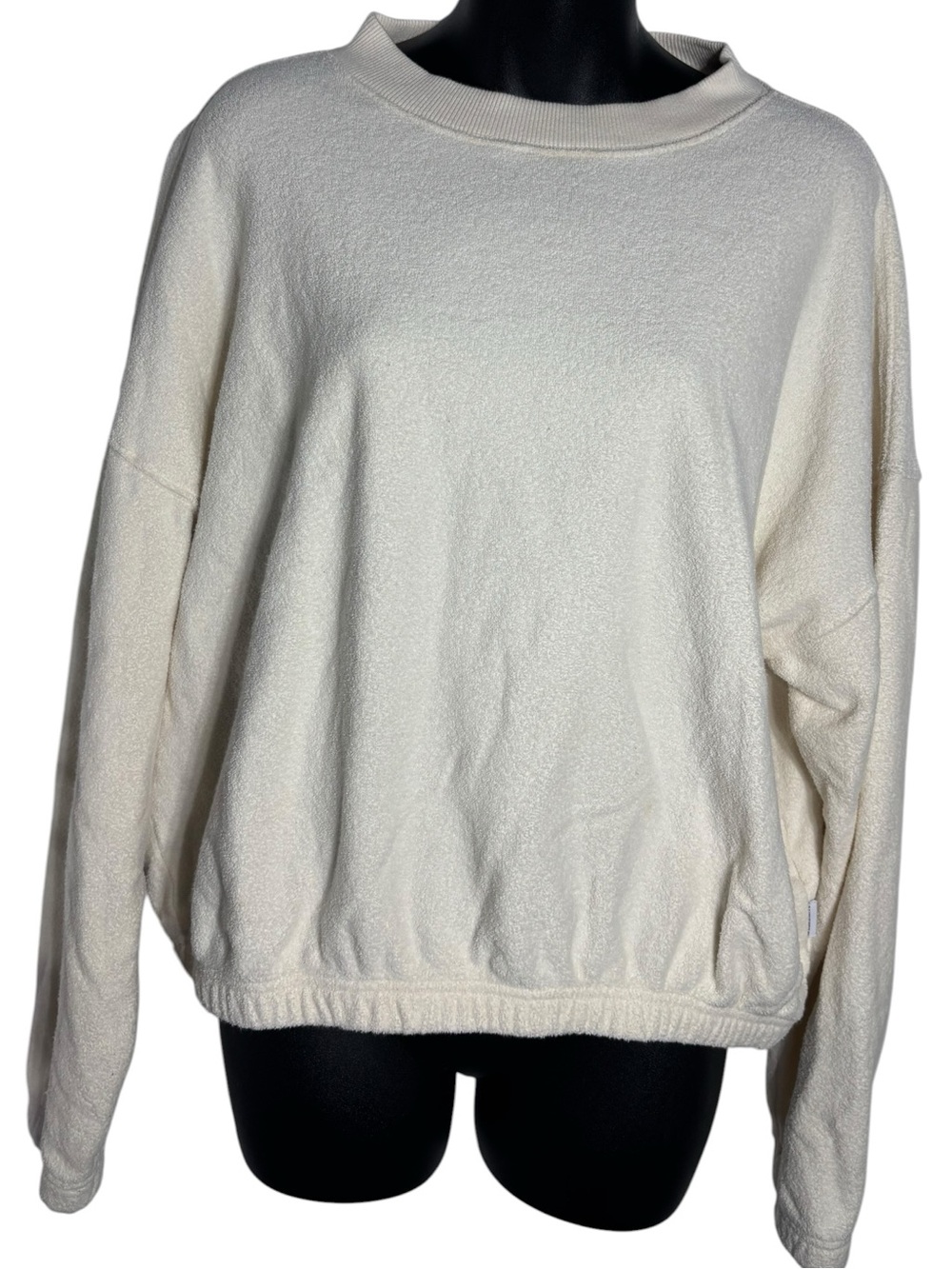 Le Bon‎ shoppe women’s M/L 100% cotton crewneck sweater Terry natural capsule